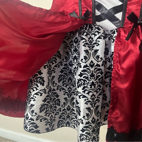 Leg Avenue Sexy Gothic Red Riding Hood Halloween Costume Women's‎ Sz L Cosplay - Picture 12 of 16